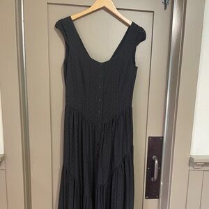 NWT Claudette dress in Black Cotton Eyelet, size Large
